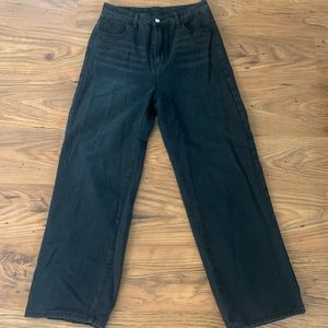 High waist black jeans
